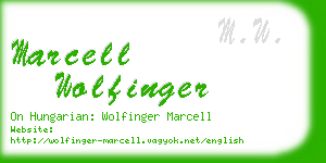 marcell wolfinger business card
